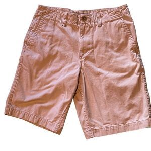 Sonoma 100% Cotton Khaki shorts size 32 waist 10.5" inseam flat front